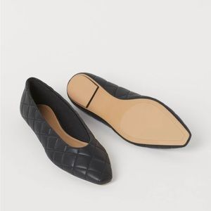 H&M Black Quilted Flats